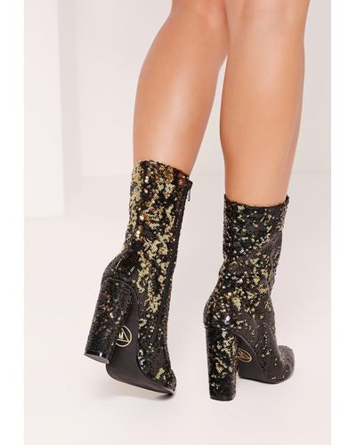 sequin boots womens