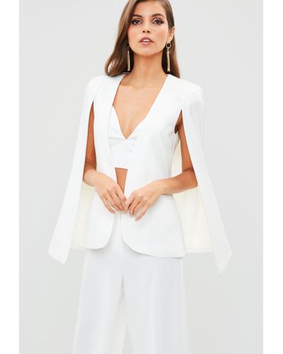 white blazer cape