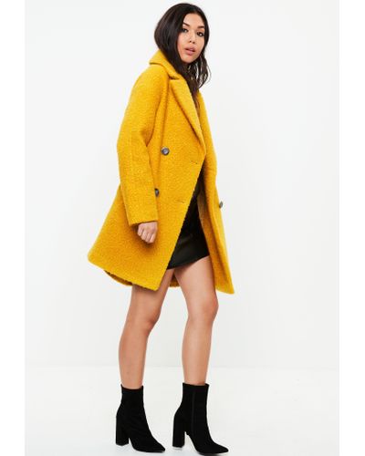 missguided boucle coat