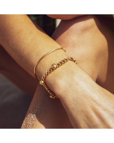 Lucy Williams Gold Square Snake Chain 