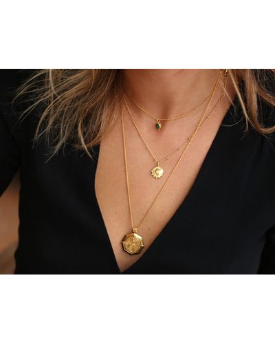 Missoma Lucy Williams X Octagon Medallion Necklace in Metallic | Lyst
