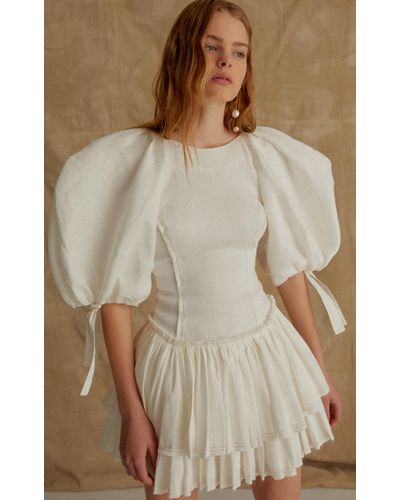 overture laced ballet midi dress