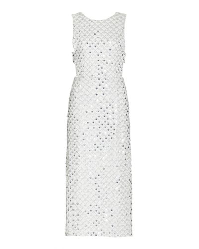 rotate birger christensen silver dress