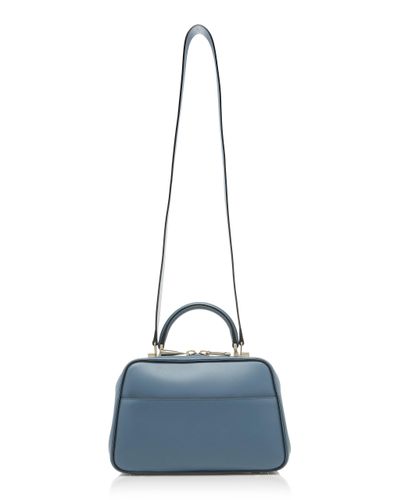 Valextra Serie S Leather Bag in Blue - Lyst