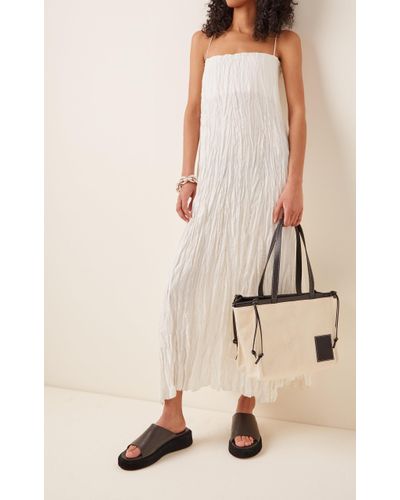 Loewe Canvas Small Cushion Tote in Black/White (Brown) | Lyst