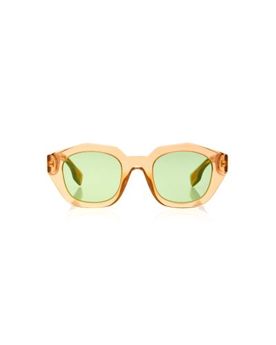 burberry hexagonal sunglasses