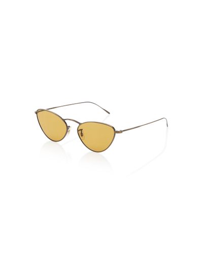 Oliver Peoples Lelaina Cat-eye Metal Sunglasses in Yellow | Lyst