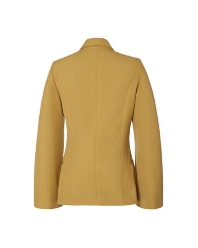 Totême Synthetic Matera Double-breasted Crepe Blazer in Yellow | Lyst  Australia