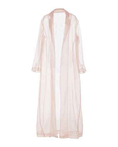 white silk duster coat