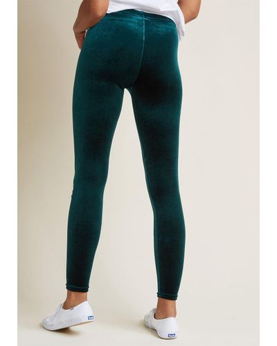 emerald velvet leggings
