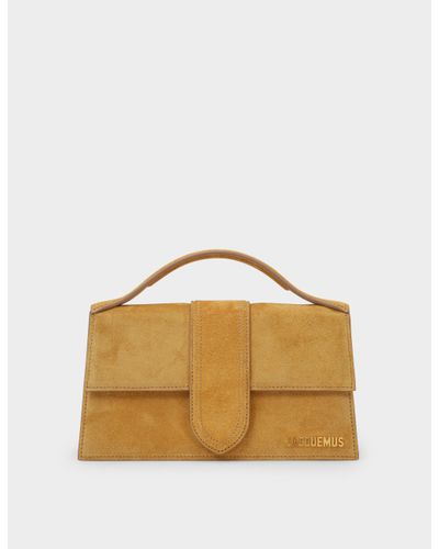 Jacquemus Tasche Le Großes Bambino Aus Gelbem Leder in Beige (Natural