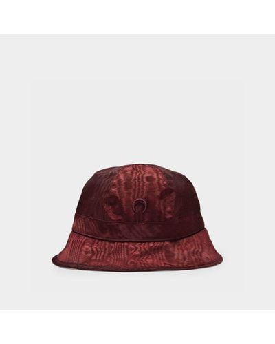 Marine Serre Moire Hat - Red