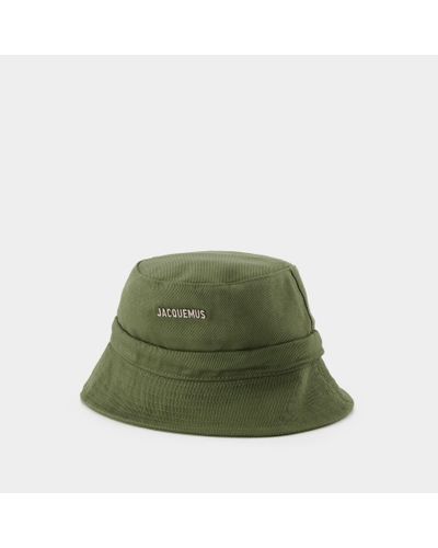 Jacquemus Gadjo Bucket Hat - - Khaki - Cotton - Green