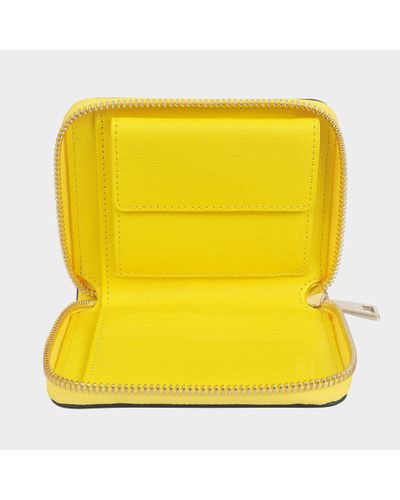 Furla Leather Babylon S Zip Around Wallet in Yellow - Lyst