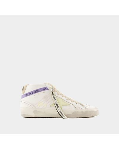 Golden Goose Mid Star Trainers - White