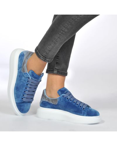 alexander mcqueen black velvet sneakers