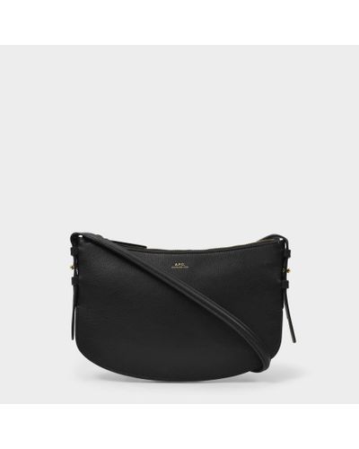 A.P.C. Aiko Black Leather Clutch Bag