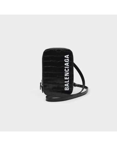 balenciaga phone bolsa white