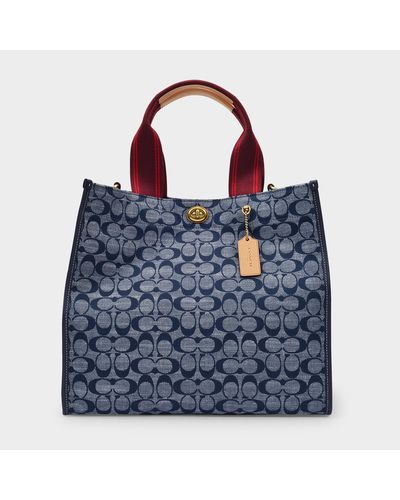 coach chambray tote 34