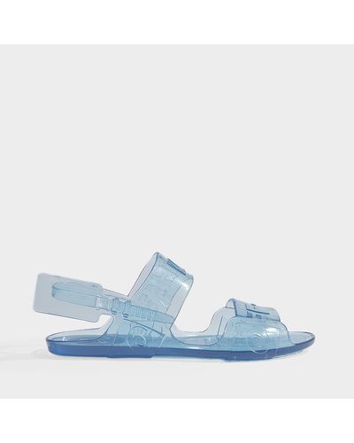 Off-White c/o Virgil Abloh Logo Rubber Jelly Sandals - Blue