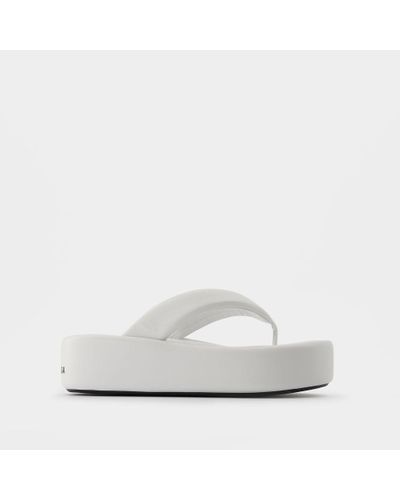 Balenciaga Rise Thong Sandals - White