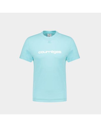 Courreges Classic Shell T-shirt - Blue