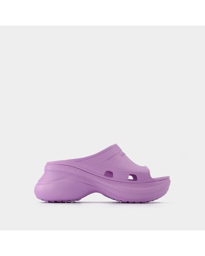 Balenciaga Pool Crocs Slide Rub - Purple
