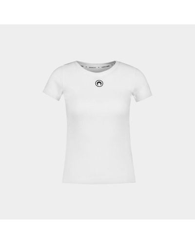 Marine Serre 1x1 Rib T-shirt - White