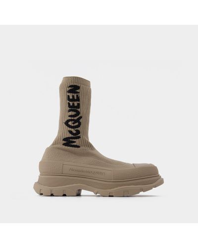 Alexander McQueen Sock Boots - Brown