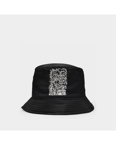 Alexander McQueen Hat In Black Canvas