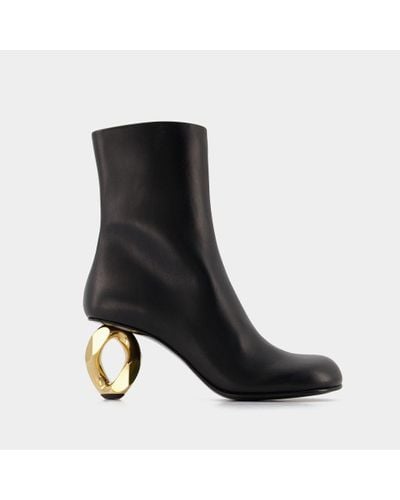 JW Anderson Chain Ankle Boots - Black