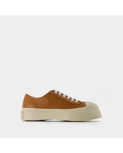 Marni Laced Up Pablo Trainers - - Camel - Leather - Brown