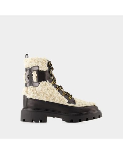 Tod's Gomma Catena Boots - Natural
