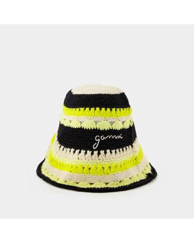 Ganni Crochet Hat - Yellow