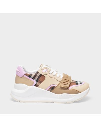 Burberry Ramsey Story Trainers - Pink