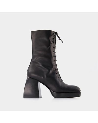 NODALETO Bulla Lace Boots - Black