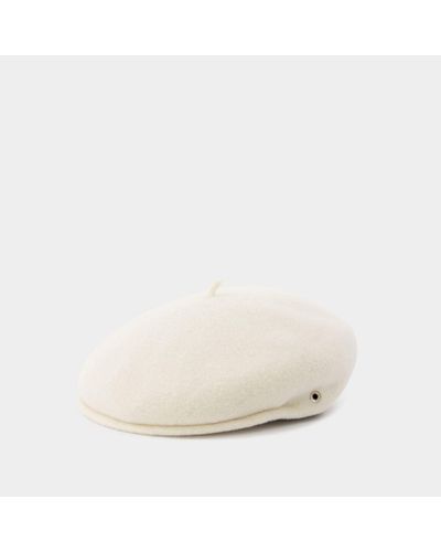 Marine Serre Embroidered French Beret - Natural