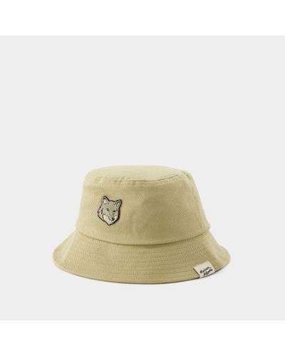 Maison Kitsuné Bold Fox Head Bucket Hat - Green