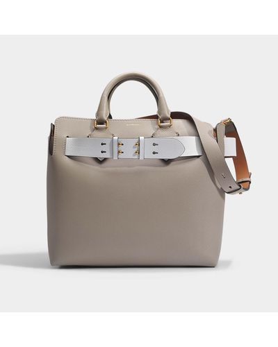 Burberry The Large Leather Belt Bag - Grey