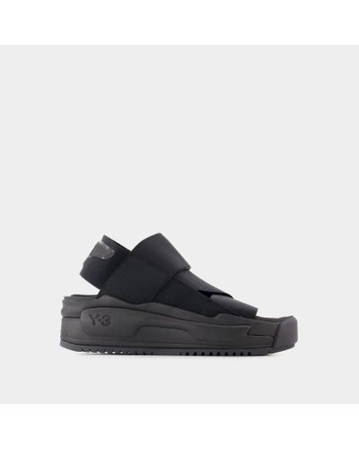 Y-3 Rivalry Sandals - - Black - Leather - Blue