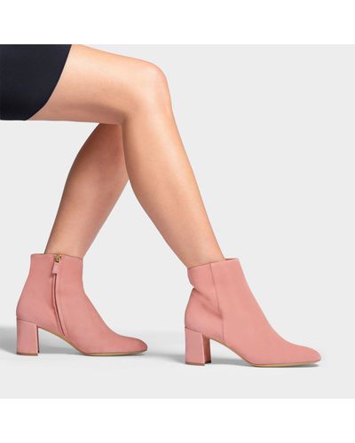 blush leather boots