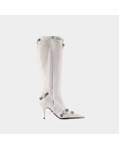 Balenciaga Cagole H90 Boots - White