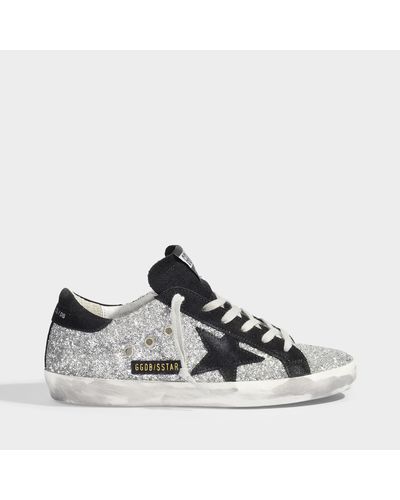 black sequin golden goose sneakers