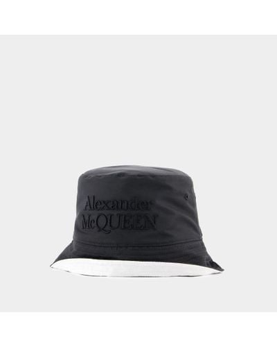 Alexander McQueen Low Rever Bucket Hat - Black