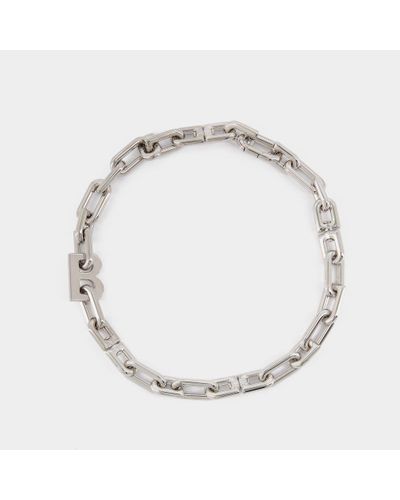 Balenciaga B Chain Thin Neck - Metallic