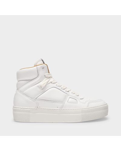 Ami Paris Mid Top Adc Trainers - White