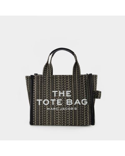 Marc Jacobs The Mini Tote Bag Monogram - - Beige Multi - Cotton - Black