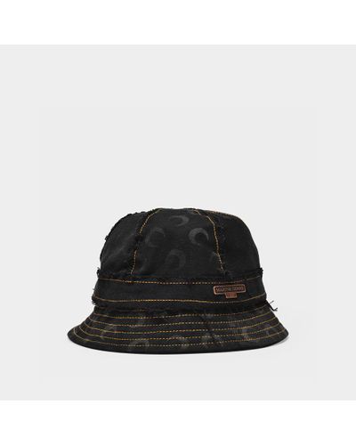 Marine Serre Moon Denim Hat - Black