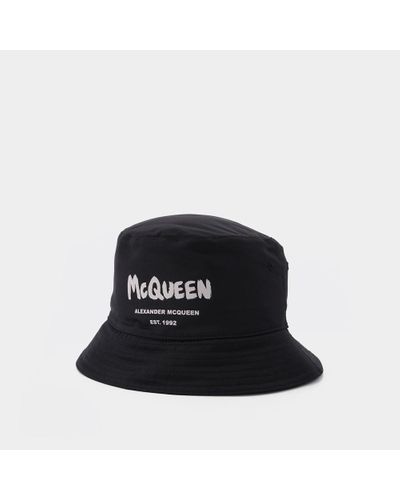 Alexander McQueen Tonal Affiti Hat - Black