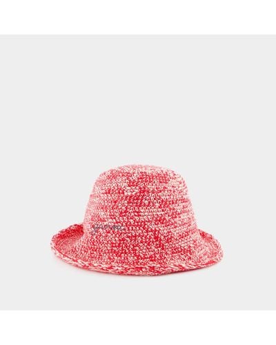 Ganni Crochet Bucket Hat - Pink